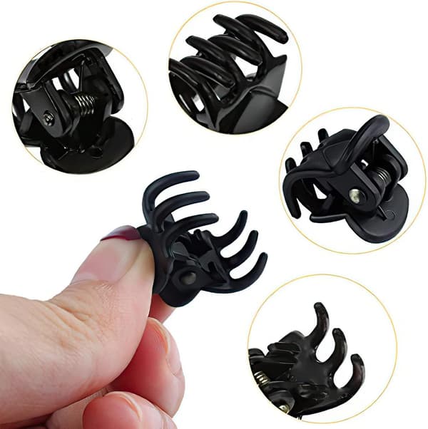 12 Mini Plastklips Hårklyper Hårklemmer for