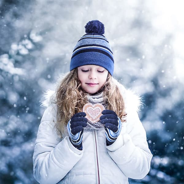 Barnehatt Vinter Snood Halsvarmer Hansker Sett Barn