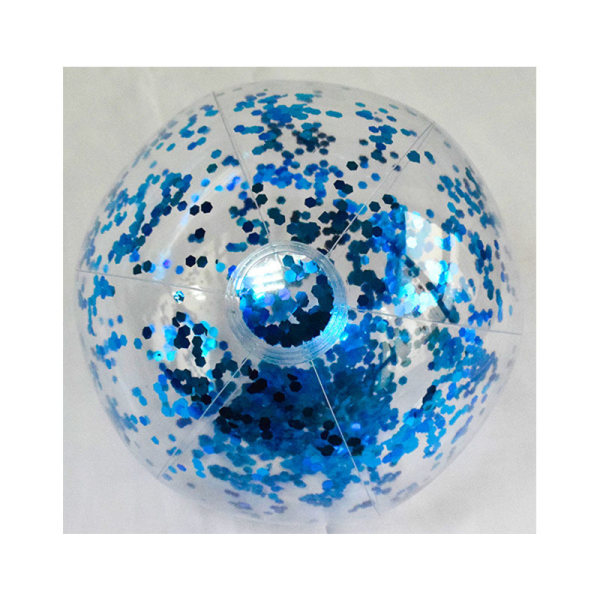 1 bit PVC Transparent Uppblåsbara Beach Balls Bouncy Glitter