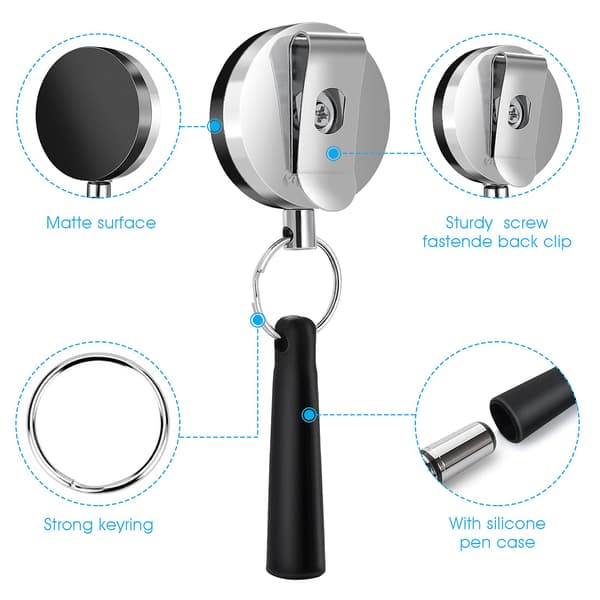 4-pack tung retractable pennhållare