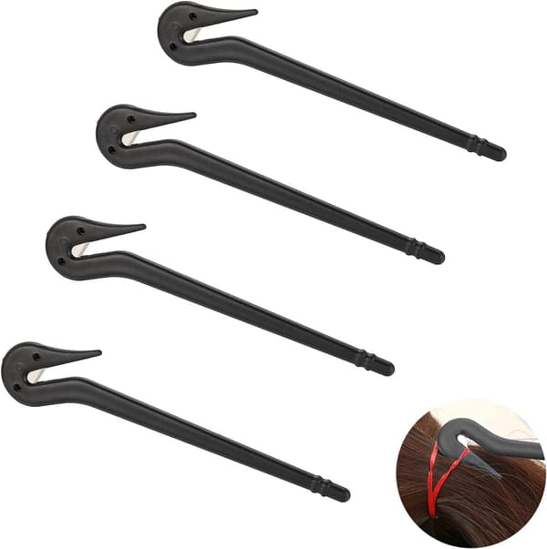 4 stk. Hårbåndsfjerner, Elastisk Saks, Båndsaks