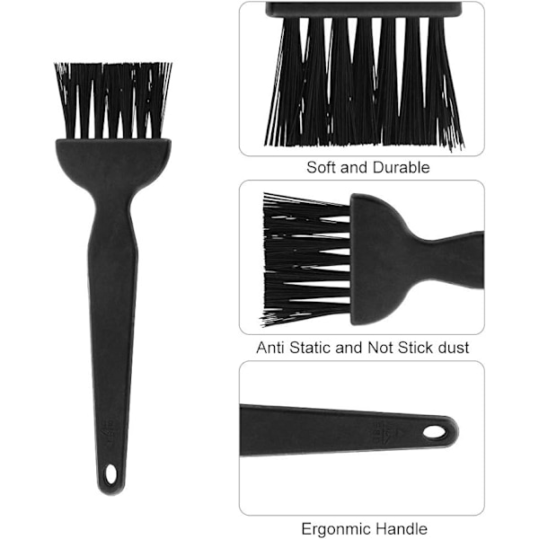 4 st 4-i-1 elektroniska rengöringsborstar, plast och nylon