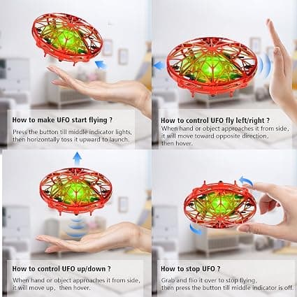UFO-minidron för barn, handstyrd drönare, UFO-flyboll