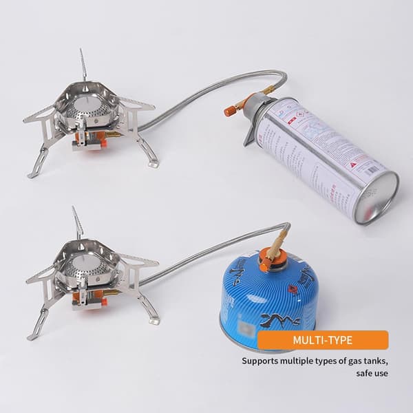 Vindsikkert campingkogeapparat Camping gasblus med tankadapter
