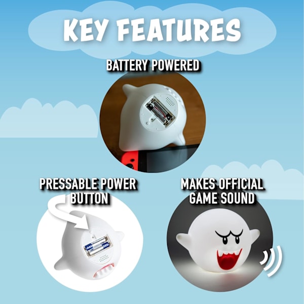 Super Mario Bros 3-D Boo Light - Batteridriven | Officiell Merc