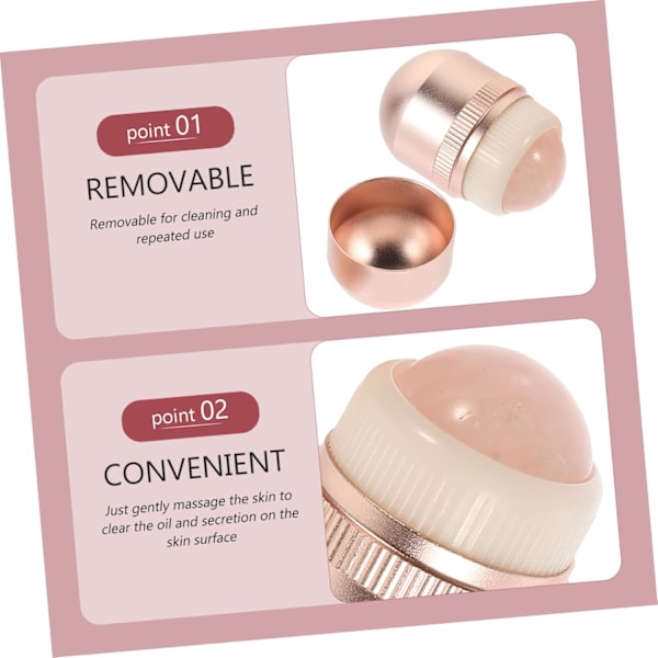 1 Set Vulkanisk Stenkula Hudklämma Jade Massager Makeup Ögonvals Avlägsna Mörka Ringar Vals