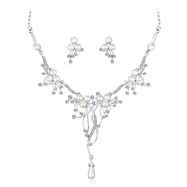 Bröllops-halsband med strass för bruden - Modeaccessoar