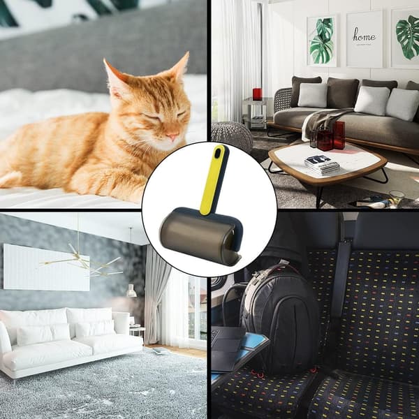 1 stk (Gul) Lint Roller til Dyrehår, Lint Roller til