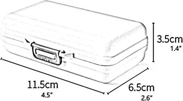 2-delt (Hvit) Pilleboks Mini Pilleboks Separat Design