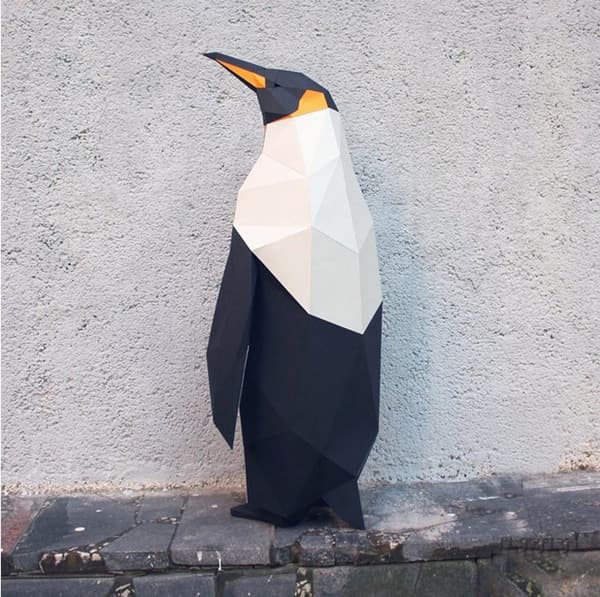 1 st Pinguin, DIY Papperskonst-kit, papperspinguin, Dekoration, Hem