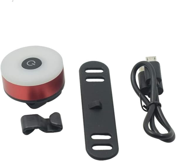 Sykkellys bak, USB-ladbart LED vanntett advarsel 5