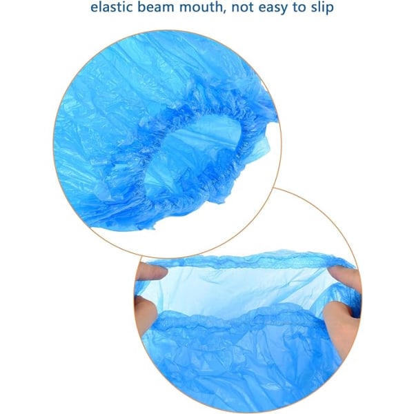 10 par blå engångsöverdragsskor Vattentäta skoskydd för