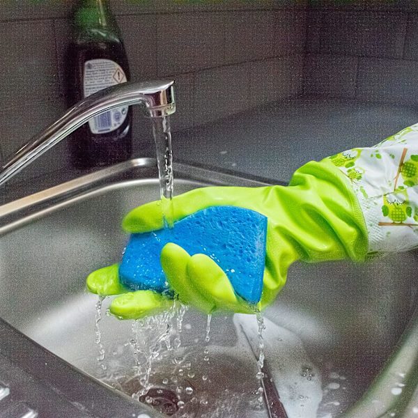 Pitkät kumikäsineet lampien ja viemäreiden hoitoon - Koti- ja puutarhatöihin