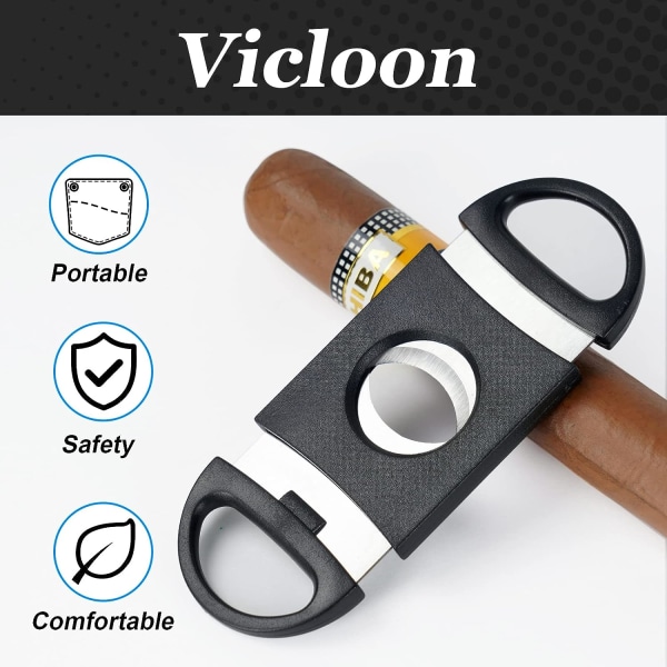Cigarrklippare (3-pack), Dubbel Guillotin Fickcigarrklippare i Rostfritt Stål