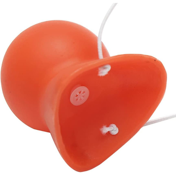 3 stycken röda gummiklovnäsor, klovnäsor och elastiskt cirkus