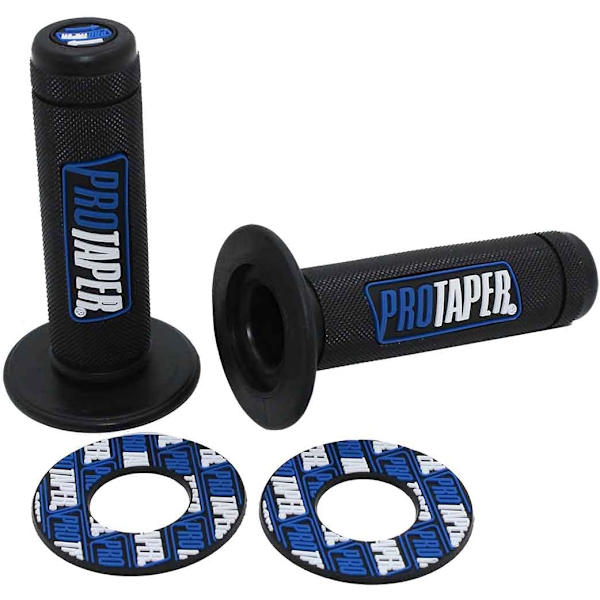 Dirt Pit Bike Greb Rubber Pro Taper Fuld Diamant Mønster Passer 7/8' Standard Styr (Blå)