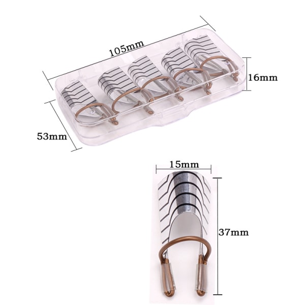 5 st Praktiska Nagelförlängningsmallar i Aluminium