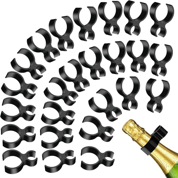 25 Sorte Champagneflaske Klips, Mousserende Champagneflaske