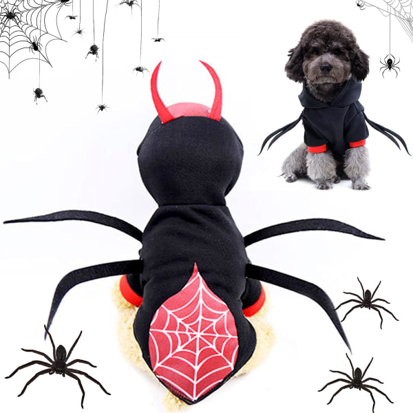 Pet Halloween Costume, Hooded Jacket, Pet Halloween Spider