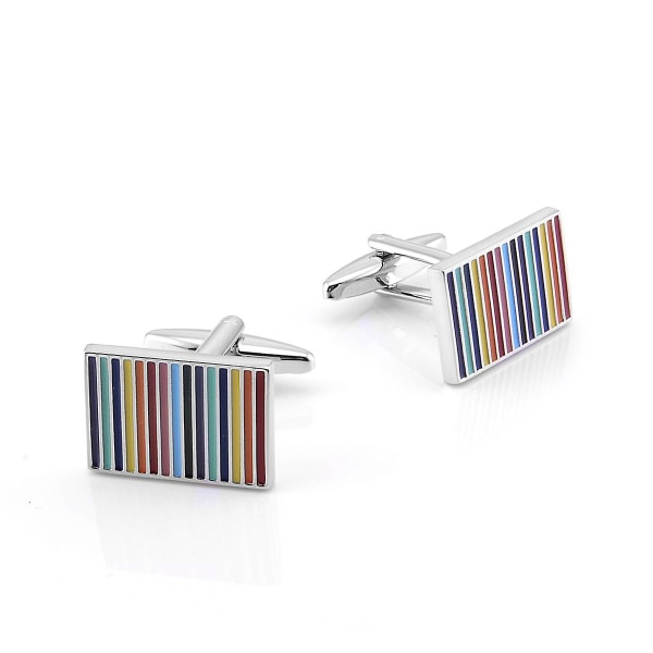 2 stk fargerike Life Color vertikale mansjettknapper