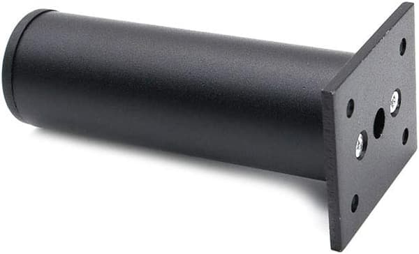 Sæt med 4 Justerbare Møbelben Mat Sort Aluminium Legering