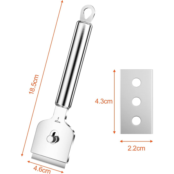 Professional Glass Ceramic Hob Scraper with 4 Metal Replacement B