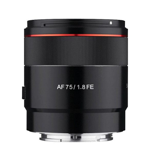 Objektiv Samyang AF 75mm F1.8 - Sony FE - Fast brännvidd - Bländare F/1.8 - Bokeh 9 blad - Kompakt och lätt Svart