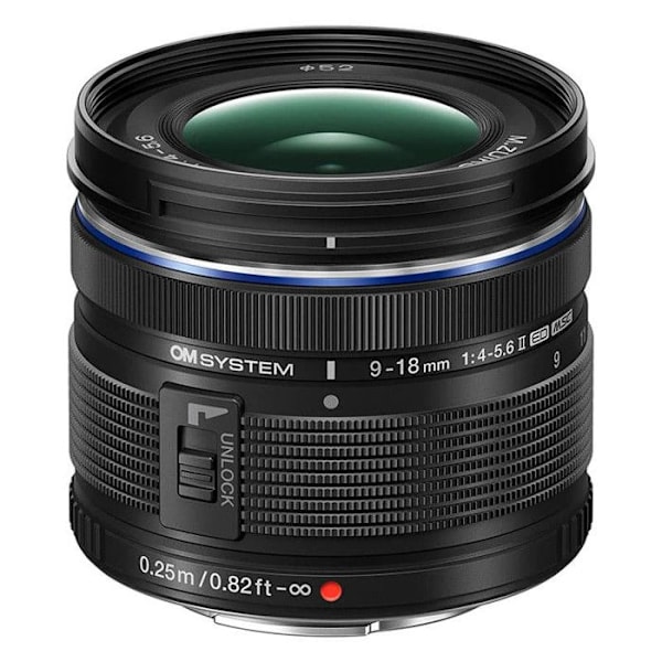 Om system til hybrid zoom objektiv m.zuiko digital ed 9-18mm f/4-5.6 II garanti 2 år