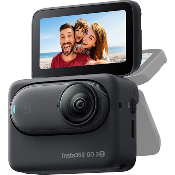 Kamera - Insta360 - Go 3s - 128GB - Ultra HD (4K) - WiFi og Bluetooth Sort