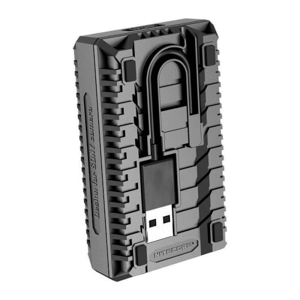 USB-oplader - Nitecore - USN1 - Dobbelt rum - Kompatibel med NP-FW50 - Intelligent styring
