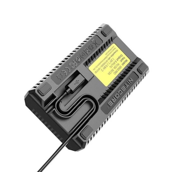 Dobbelt oplader Nitecore USN3 PRO - Sony NP-F - Hurtigopladning - LCD-skærm - Intelligent system Svart