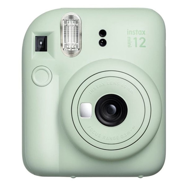 Kohdennustukamera - Fujifilm - Instax Mini 12 - Minttuvihreä - Sisäänrakennettu salama - Selfiepeili GRÖN