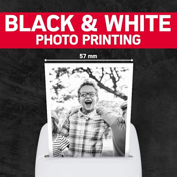 AGFA PHOTO Realipix Pocket P - Bærbar termisk fotoprinter (blækfri sort/hvid udskrivning, Bluetooth, batteri
