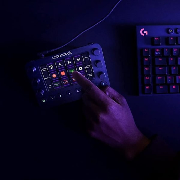 LOUPEDECK Live - Deck Streaming Kontrollenhet - Anpassningsbart tangentbord för professionell videoredigering