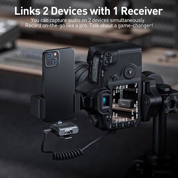 Blink 500+ B2 trådlöst mikrofonsystem - SARAMONIC - För 2 personer - USB-C och 3,5 mm utgångar - Svart