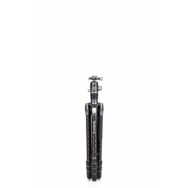Benro Monopod Rhino Carbon Fiber Three Series med VX30 kulhuvud, 4 bensektioner, vridbenslås, vadderad bärväska