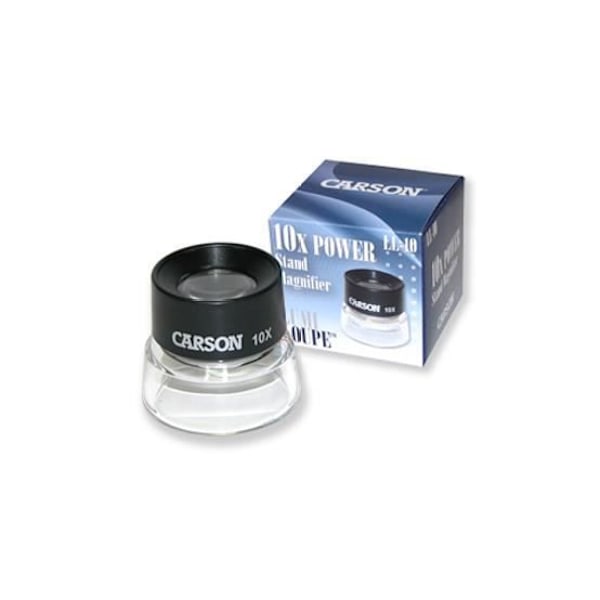 Loupe Carson LL-10 - Mærke CARSON - Forstørrelse 10x - Sort/Transparent - 50,8x50,8x45,7 mm - 39,7 g