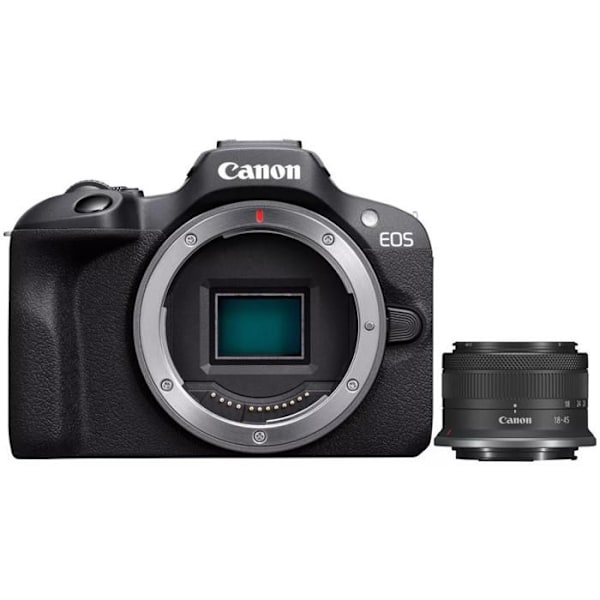 Canon hybridkamera eos r100 + rf-s 18-45mm f/4.5-6.3 is stm Sort