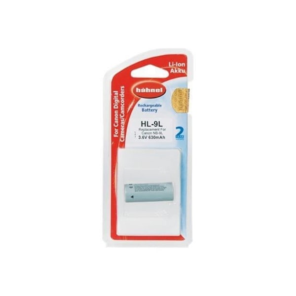 Hähnel HL-9L Batteri til kamera 1 x Li-Ion 630 mAh til Canon IXUS 1100, 500; IXY 1, 3; PowerShot N, N2; PowerShot ELPH…