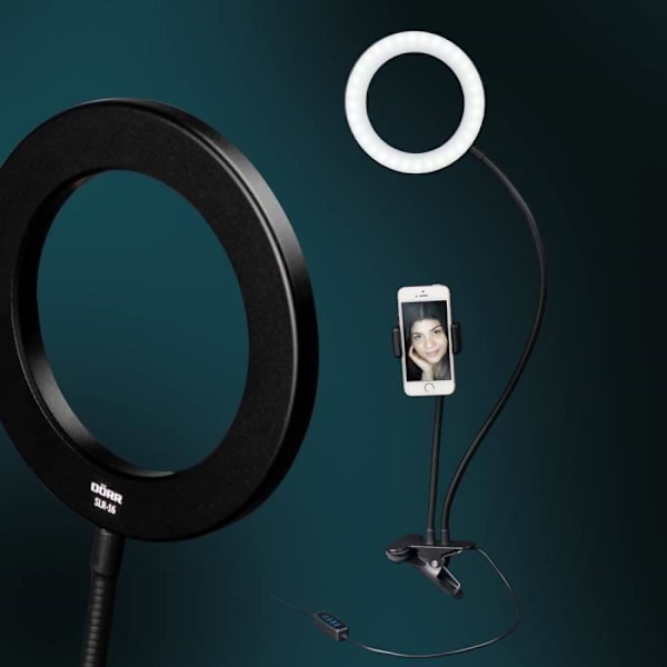 LED lysring DÖRR SLR-16 Bi-Color til selfies og produktbelysning
