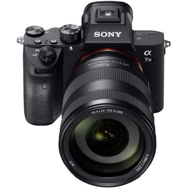 Sony Hybride Alpha A7 III + Objektiv FE 24-105 mm f/4 G OSS Sort - ILCE7M3GBDI.EU Sort