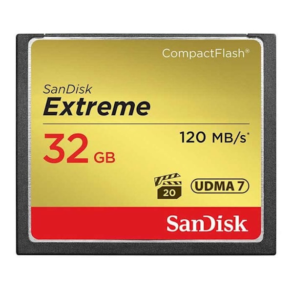 Flashminneskort - SANDISK - Extreme Cf 120Mb/S 85Mb/S 32Gb