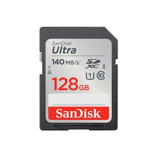 SanDisk Ultra SDXC UHS-I U1 128GB 140MB/s Full HD Video SDXC -korttikamerakamera