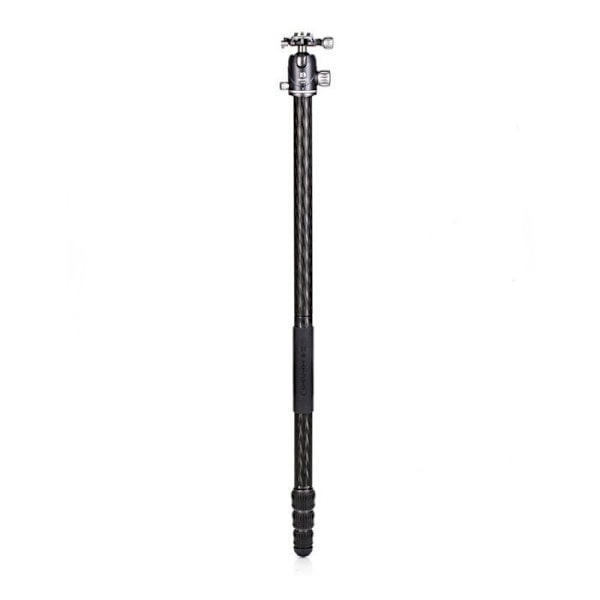 Benro Monopod Rhino Carbon Fiber Three Series med VX30 kulhuvud, 4 bensektioner, vridbenslås, vadderad bärväska