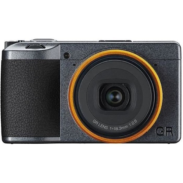 RICOH Kit GR III Street Edition - Kompaktkamera + Extra batteri + GC-9 läderfodral Grå, Metallisk