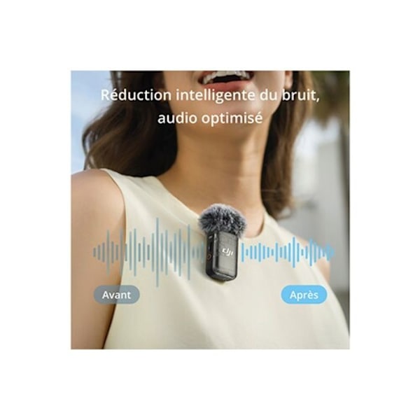 DJI Mic 2 (1 TX + 1 RX) Transparent svart