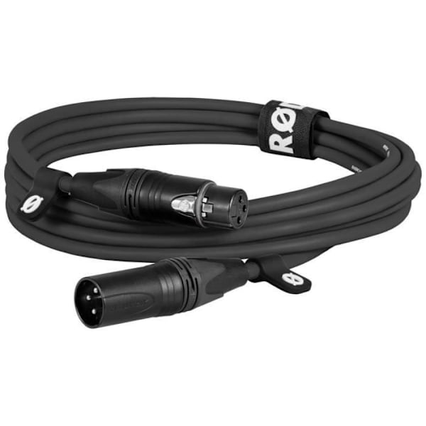 Mikrofonikaapeli - RODE - XLR3M - 3 m - soveltuu lavalle ja studioon Svart
