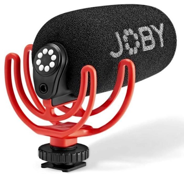 JOBY WAVO Mikrofon - Svart, Röd - Förbättra ljudkvaliteten på din kamera eller telefon