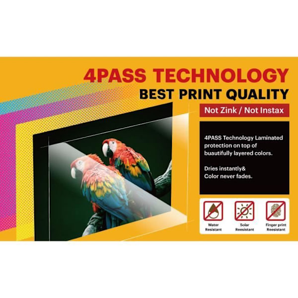 KODAK PD460 - 10x15cm fotoprinter - Bluetooth & docking - Hvid og sort