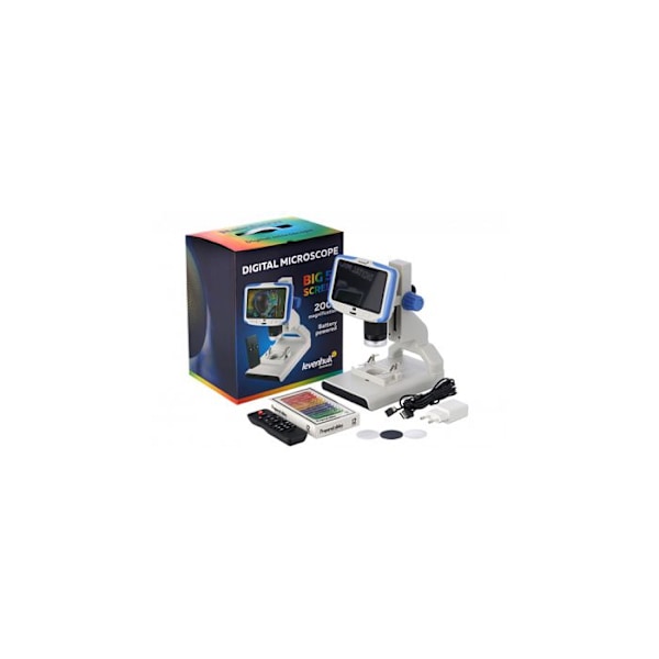 Digitaalinen mikroskooppi - Levenhuk - Rainbow DM500 - 5 tuuman LCD-näyttö - Zoom 10x-200x - Kauko-ohjain mukana